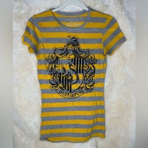 Harry Potter Hufflepuff Yellow Striped Womens Shirt